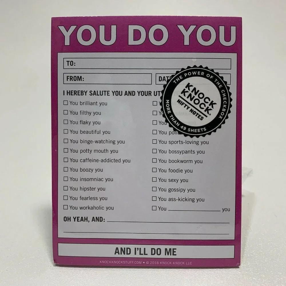 New Knock Knock You Do You Nifty‎ Note Fun Weird
